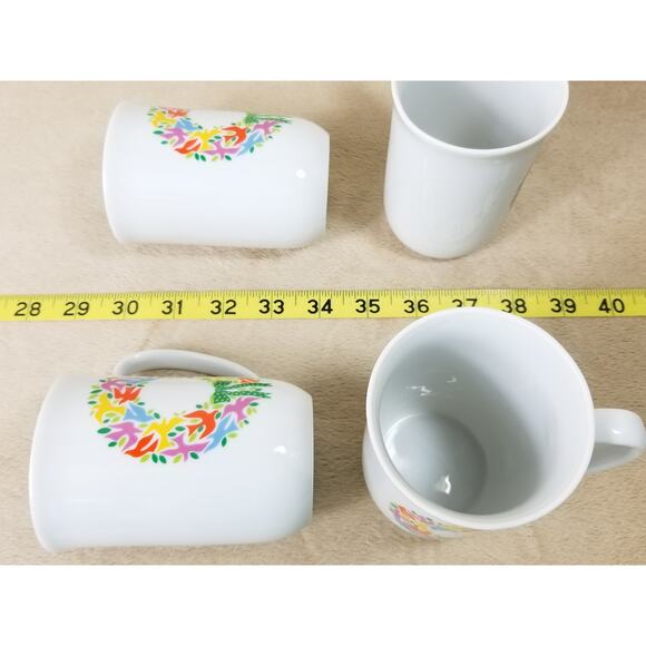 Toscany Greetings Coffee Mug Tea Cup 10oz Fine China Dove Wreath 4" Japan - Picture 13 of 13
